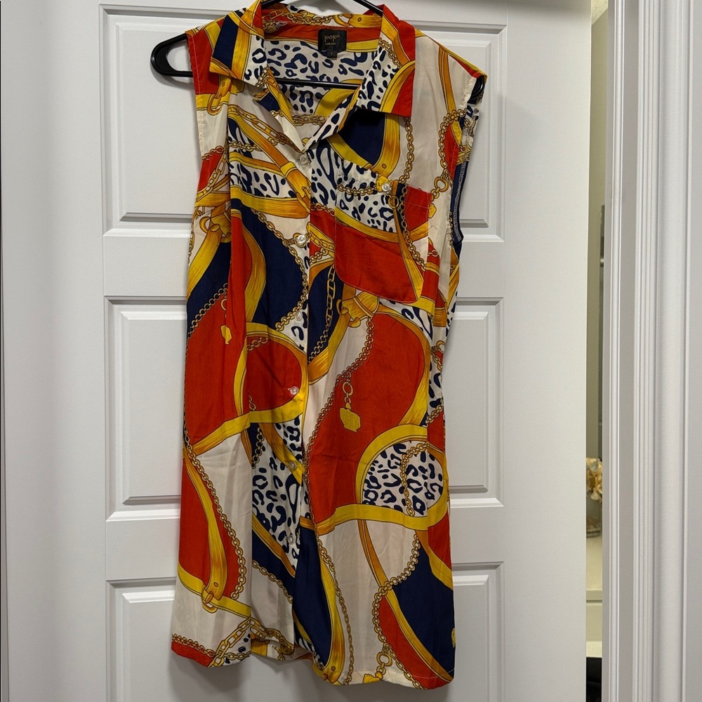 Pop England Multicolor Scarf Dress